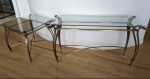 Designer LaBarge Elegant Cast Metal Sofa/Console Table