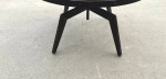 Round Rustic Wood/Metal Side Table Coffee Decor