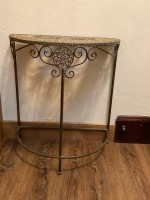 Half Moon metal table plant stand