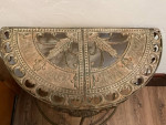 Half Moon metal table plant stand