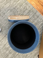 Small round storage ottoman and table