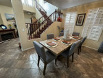 Beautiful dining table with 6 chairs 103" inch long can be ma smaller