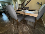 Beautiful dining table with 6 chairs 103" inch long can be ma smaller