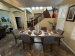 Beautiful dining table with 6 chairs 103" inch long can be ma smaller