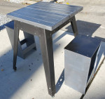 Handsome CRAFTSMAN Bistro Kitchen Pub Table and 2 Chairs Set