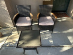 Porch, Patio Chairs and Coffee table