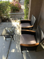 Porch, Patio Chairs and Coffee table