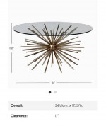 West elm starburst coffee table