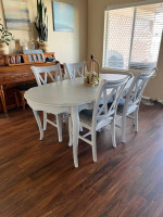 Dining table and chairs