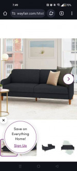Wayfair Aria 77 Mistana Convertible Sleeper Sofa