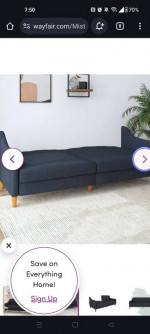 Wayfair Aria 77 Mistana Convertible Sleeper Sofa