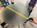 TALL BAR TABLE WITH TEMPERED GLASS TOP