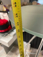 TALL BAR TABLE WITH TEMPERED GLASS TOP