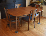 Restored Broyhill Brasilia extendable dining set (table, four chairs)
