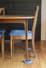 Restored Broyhill Brasilia extendable dining set (table, four chairs)
