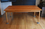 Extra large/long Danish teak expandable dining table - 106.5" long