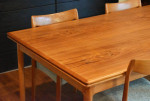 Extra large/long Danish teak expandable dining table - 106.5" long