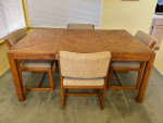 Oak dining table and chairs