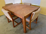 Oak dining table and chairs