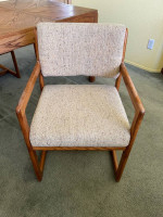 Oak dining table and chairs
