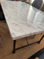 Pottery Barn Avon Marble dining table