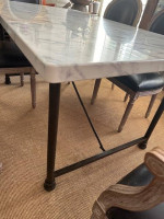 Pottery Barn Avon Marble dining table