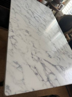 Pottery Barn Avon Marble dining table