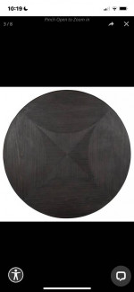60” Round Dining Table-Black
