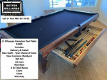 8' Olhausen Hampton Pool Table w/ Drawer - U Pick Cloth Color