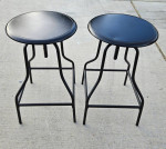 Industrial Metal CRAFTSMAN Bistro Kitchen Pub Table and 2 Chairs Set