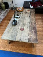Custom barnwood coffee table