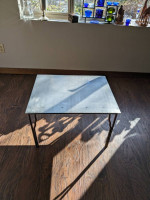 Artist made stainless steel side coffee table