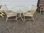 Patio set with chairs and table