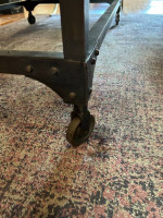 Slate and metal industrial coffee table