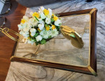 Glass top coffee table