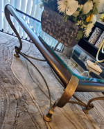 Glass top coffee table