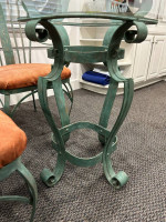 Wrought Iron Table / Glass Top
