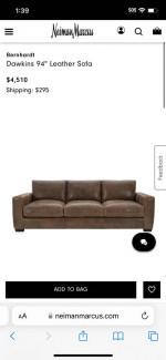 Bernhardt Leather Sofa