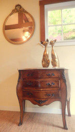 *~ Super Special 19th Century French Walnut Marble Top Table ~*