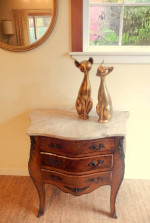 *~ Super Special 19th Century French Walnut Marble Top Table ~*