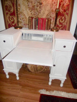 Charming White Secretary Desk/Entry Table