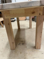 Farmhouse knotty pine dining table