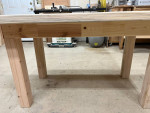 Farmhouse knotty pine dining table