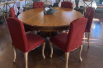 Solid oak oval table