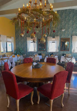Solid oak oval table