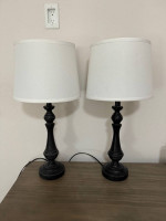 KIAN Table Lamps by ASHLEY FURNITURE Classic Design Black SET OF 2