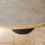 55 inch round tin top patio dining table