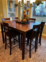 Dining Table + 6 Chairs + 2 Leaves