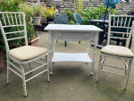 Shabby Chic White Side Table and Chairs