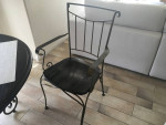 Kitchen Table and Chairs (Wood/Wrought Iron)